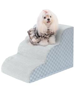 3-Step Dog Stairs Ramp for Couch - Grey