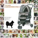 ROODO Lightweight 3-Wheel Pet Stroller for Small Dogs
