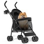 MoNiBloom 4-Wheel Pet Stroller with Sun Cover
