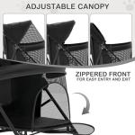 MoNiBloom 4-Wheel Pet Stroller with Sun Cover