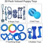 20-Piece Blue Puppy Toy Pack for Small Breeds