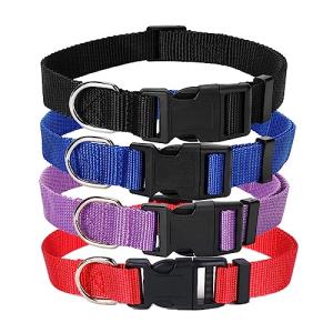 Alainzeo 4 Pack Adjustable Nylon Dog Collars