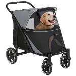 Foldable Dog Stroller for All Sizes - Gray