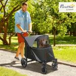Foldable Dog Stroller for All Sizes - Gray