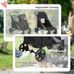 Foldable Dog Stroller for All Sizes - Gray