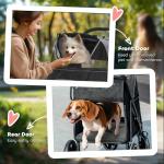 Foldable Dog Stroller for All Sizes - Gray