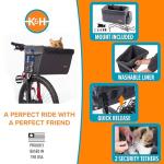 K&H Dog Bike Basket with Safety Leashes