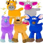 Squeaky Crinkle Dog Toys - 5 Pack Set