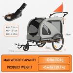 Dog Bike Trailer & Stroller for Pets, 88 lbs Limit