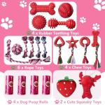 20 Pack Puppy Chew Toys with Ropes and Squeakers