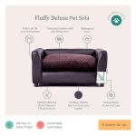 Cozy Chocolate Fluffy Pet Sofa Bed - Small
