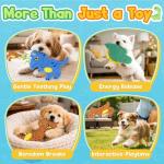 KIPRITII Dinosaur Squeaky Toys for Busy Puppies