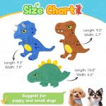 KIPRITII Dinosaur Squeaky Toys for Busy Puppies