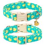Ducky Pattern Adjustable Dog Collar for Small Dogs