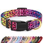 Cute Leopard Reflective Collar for Medium Dogs