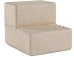 Cozy Beige 2-Step Pet Stairs for Puppies