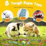 25-Pack Puppy Chew Toys with Ropes and Squeakers