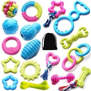 17-Pack Cute Chew Toys for Small Puppies