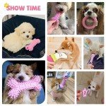 6 Pack Pink Puppy Teething & Chew Toys Set