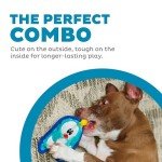 Durable Plush Penguin Squeaky Dog Toy - Blue