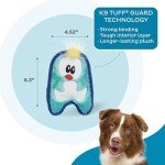 Durable Plush Penguin Squeaky Dog Toy - Blue