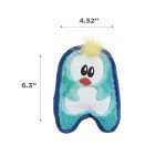 Durable Plush Penguin Squeaky Dog Toy - Blue