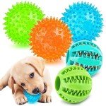 PUPTILY Squeaky Chew Balls for Small Dogs