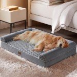 Large Waterproof Orthopedic Dog Bed with Washable Cover