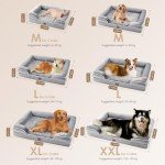 Large Waterproof Memory Foam Dog Bed with Sides