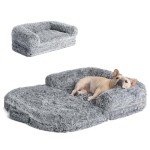 Cozy Orthopedic Faux Fur Dog Bed for Large Dogs