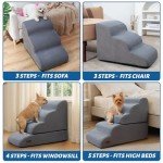 3-Tier Pet Steps for Dogs - Non-Slip Ramp