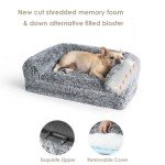 Cozy Orthopedic Faux Fur Dog Bed for Large Dogs