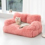 Mewoo Small Dog Bed and Cat Couch, Pink