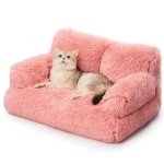 Mewoo Small Dog Bed and Cat Couch, Pink
