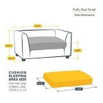 Cozy Chocolate Fluffy Pet Sofa Bed - Small