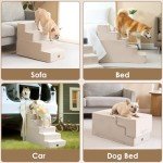 EHEYCIGA 4-Step Dog Stairs for Beds