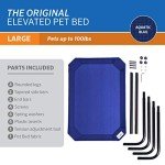 Coolaroo Elevated Dog Bed – Large, Aquatic Blue