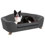 SHAVI Large Velvet Dog Couch with Removable Cover