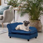 Chic Blue Dog Sofa Bed with Hidden Storage