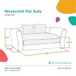Large Charcoal Pet Sofa Bed for Puppies