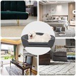 SHAVI Large Velvet Dog Couch with Removable Cover