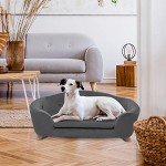 SHAVI Large Velvet Dog Couch with Removable Cover