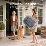 OhGeni Large Orthopedic Couch Dog Bed - Gray