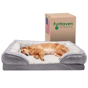Furhaven Jumbo Cooling Gel Dog Bed - Granite Gray