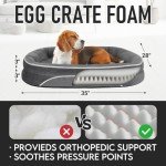 OhGeni Large Orthopedic Couch Dog Bed - Gray