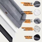 Orthopedic Memory Foam Dog Bed with Bolster