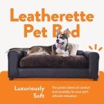 Moots Cozy Espresso Leatherette Dog Sofa