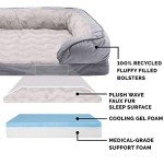 Furhaven Jumbo Cooling Gel Dog Bed - Granite Gray