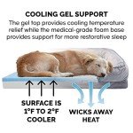 Furhaven Jumbo Cooling Gel Dog Bed - Granite Gray