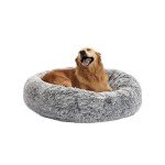 Cozy Calming Donut Bed for Large Dogs